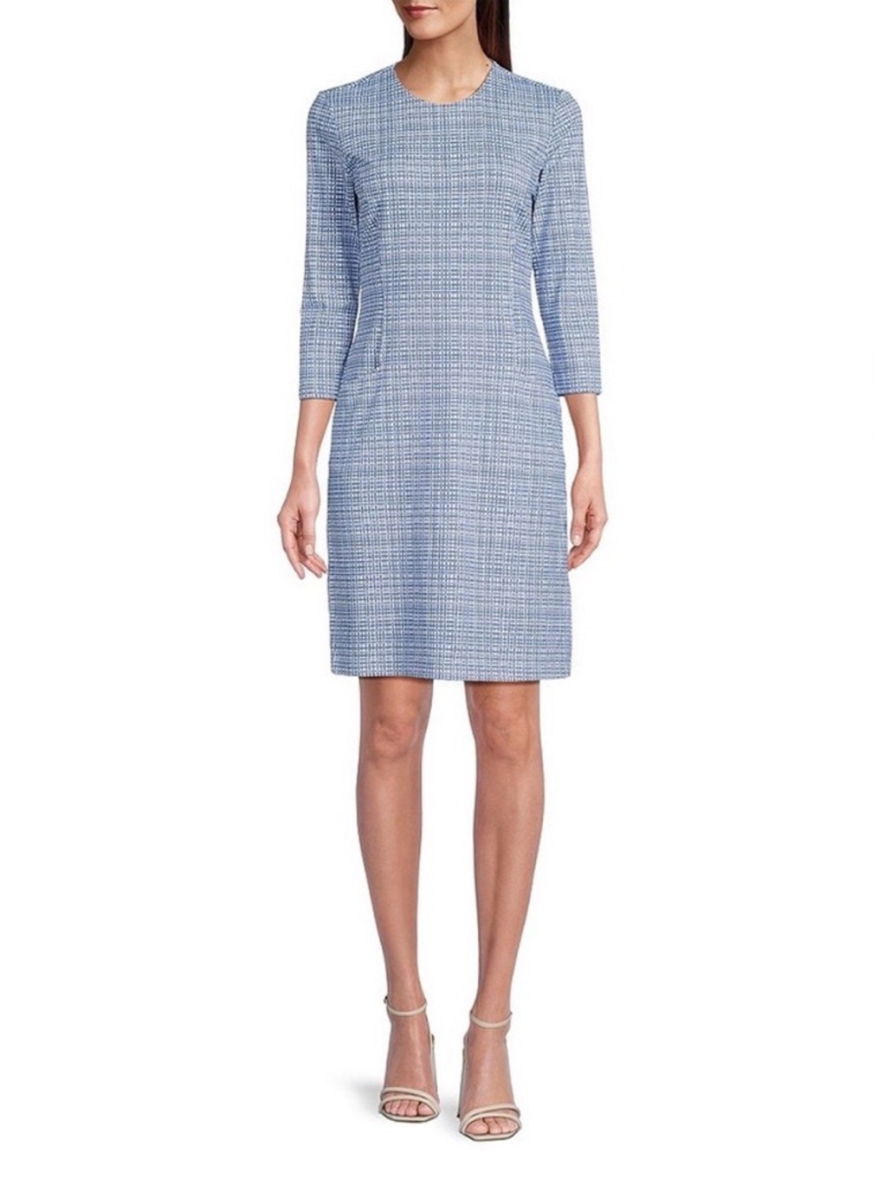 J. McLaughlin Catalyst Blue Sheath Dress, size S